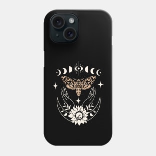 Mystical Moth Celestial Moon phase Phone Case