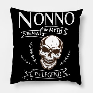 Nonno The Man The Myth The Legend Happy Father Halloween Day Skeleton Lover Fans Pillow