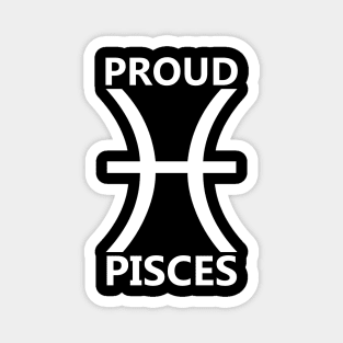 Proud Pisces White Magnet