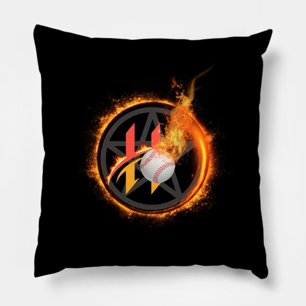 Hellfire Ballers Pillow by AlmostMaybeNever