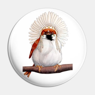 Native American Sparrow Bird Pin