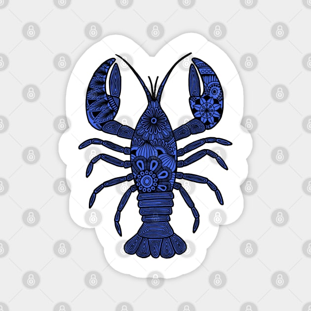 Lobster (black and blue vertical) Magnet by calenbundalas