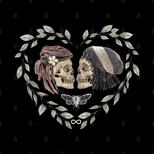 Heart eternal Lovers skeletons, lovers, cool skulls, bones, Human anatomy,romance skull, bones by Collagedream