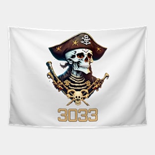 3033 - Where Skulls and Pirates Collide Tapestry