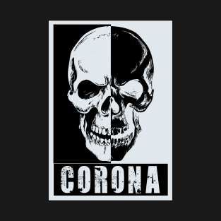 Corona Virus Skull. T-Shirt