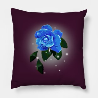 Blue Rose Pillow