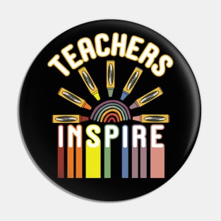 Teachers Rainbow Back to School 2023 Pin