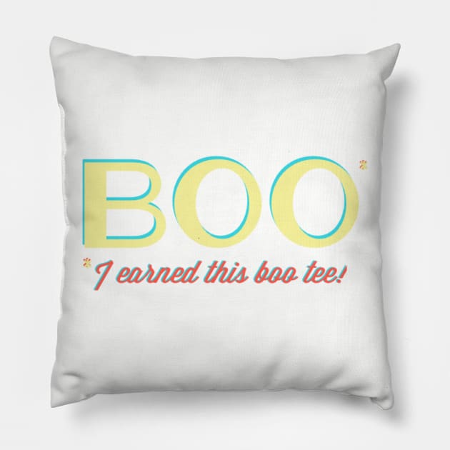 Boo Tee Pillow by FolkBloke