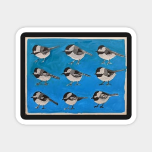 9 Chickadees Magnet