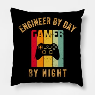 Engineer By Day Gamer By Night Pillow