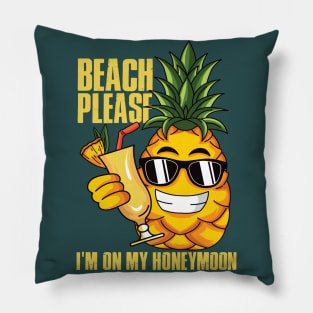 Beach Please I'm On My Honey Moon Pillow