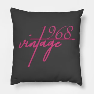 1968 Vintage. 52th Birthday Cool Gift Idea Pillow