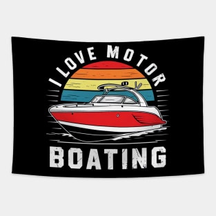 I Love Motor Boating Tapestry