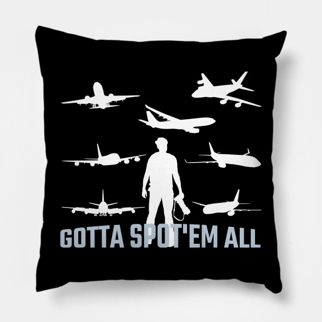 Planespotter Airplane love Pillow by SNZLER