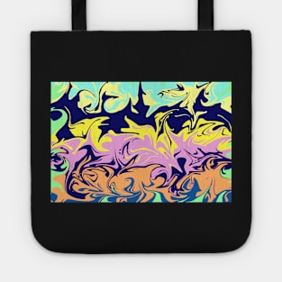 Colorful storm design Tote