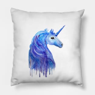 Blue Unicorn Pillow