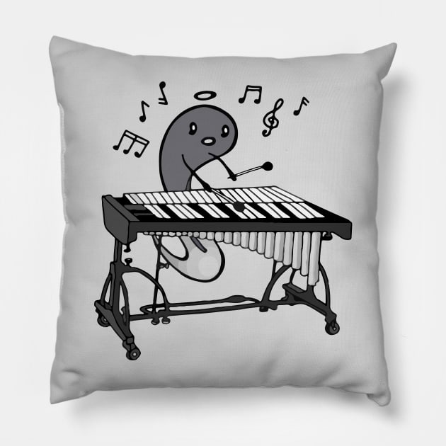 The Angelic Vibraphone Player Mallet Percussionist - A Cute and Charming Musical Journey Pillow by Mochabonk