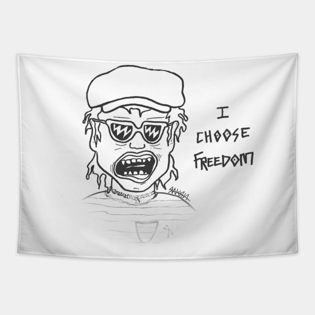 I Choose Freedom Tapestry by Raksha