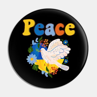 Peace sign heart Pin