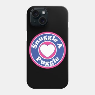 Puggle Snuggle A Puggle Dog Heart I Love My Dog Pet Pets Puppy Sticker Stickers Decal Decals Phone Case
