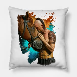 cossack with horse Pillow