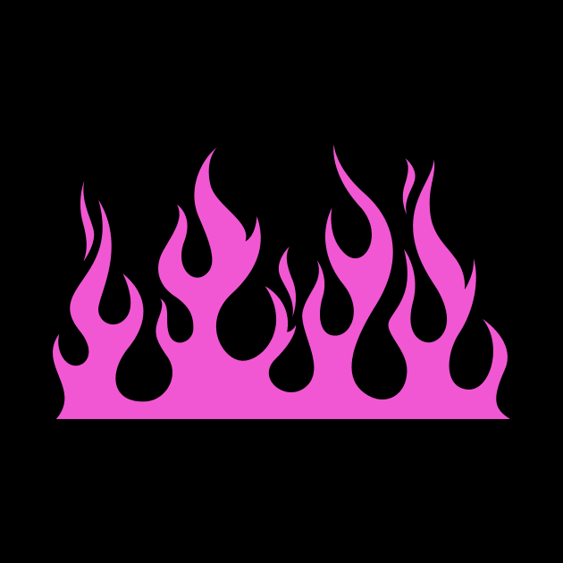 Pink Hot Rod Flames by Trendy Tshirts