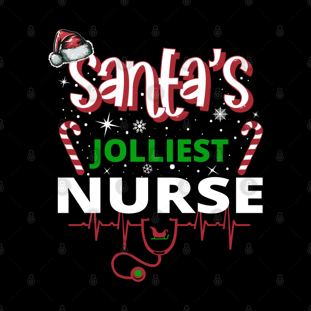 Santa's Jolliest Nurse - Holiday Funny Christmas by eighttwentythreetees