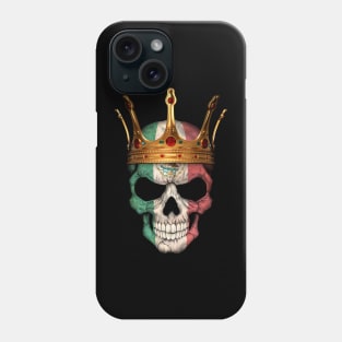 Mexican Flag Skull with Crown Phone Case