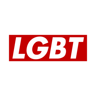 LGBT box logo red T-Shirt