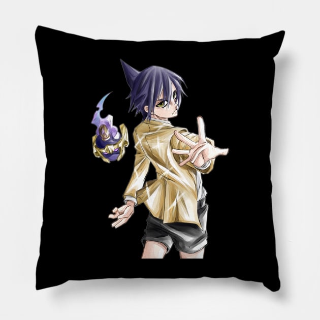 Ren tao- Shaman king Pillow by Beatlo