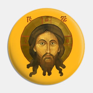 Mandilion Christ Icon Pin