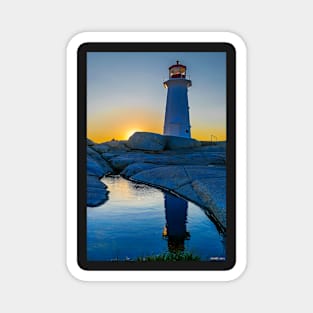 Lighthouse at Sunset Magnet