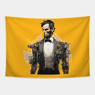 Cyborg Lincoln Tapestry