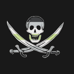 Agender Pirate Pride (darkMode) T-Shirt