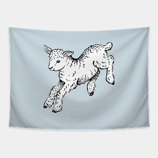 Happy Lamb Tapestry