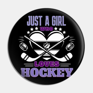 Girls Hockey Pin