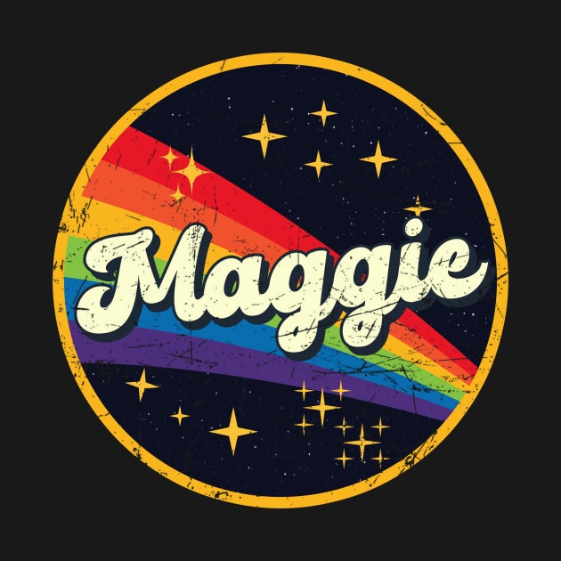 Maggie // Rainbow In Space Vintage Grunge-Style by LMW Art