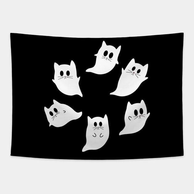 Ghost Cats Tapestry by ECMazur