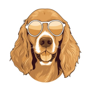 Golden Summer dog in sunglasses 3 T-Shirt