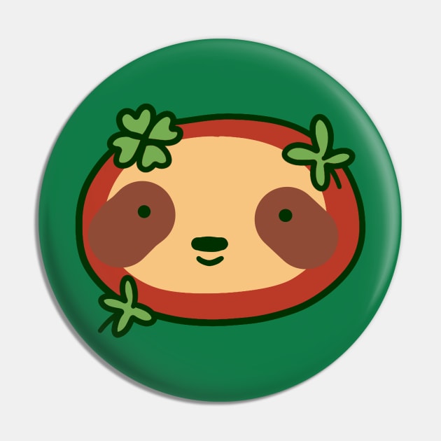 Lucky Sloth Face Pin by saradaboru