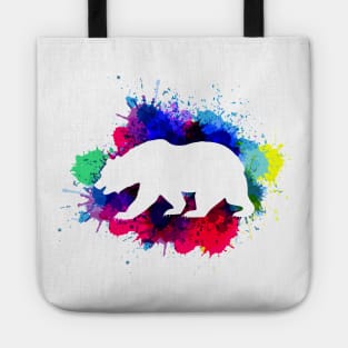 LGBT Rainbow Splatter Pride Bear Tote