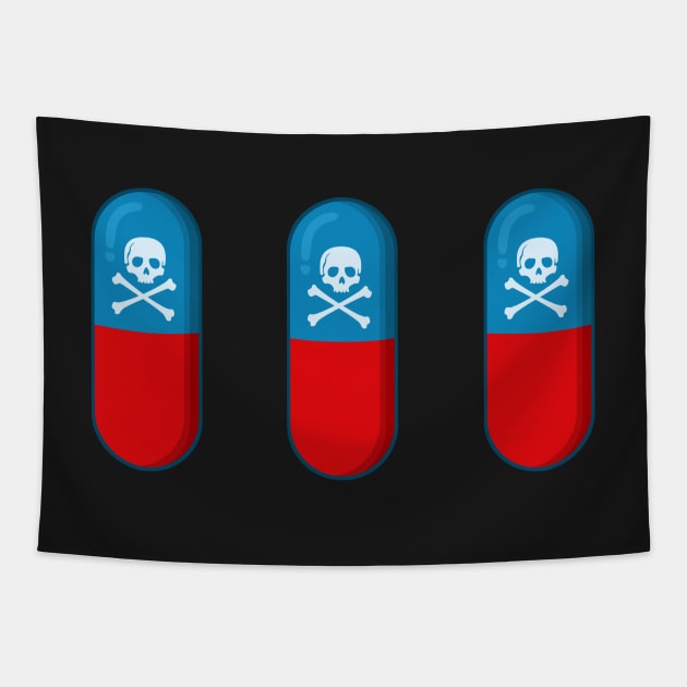 Deadly but Colorful. Pills Pattern Tapestry by XOOXOO