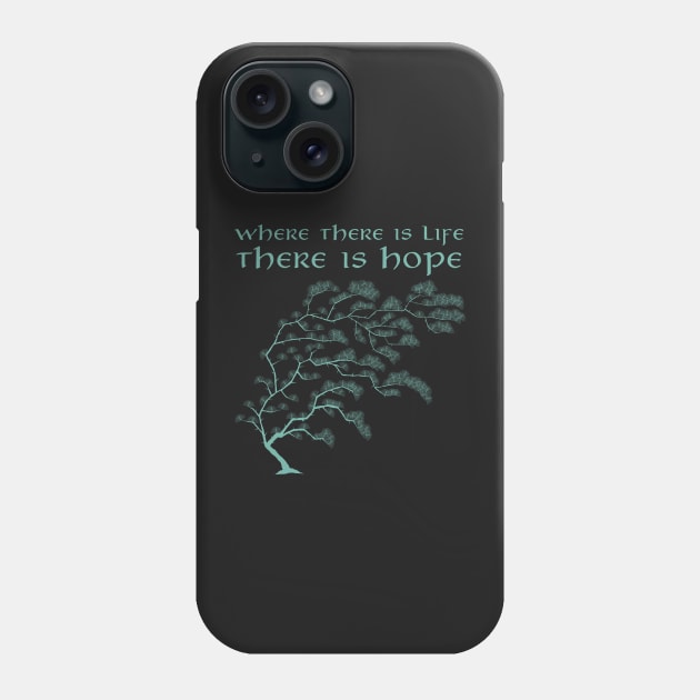 Where There Is Life There Is Hope - Tree - Black - Fantasy Phone Case by Fenay-Designs