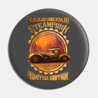 Classic, gothic and elegant steampunk car Pin