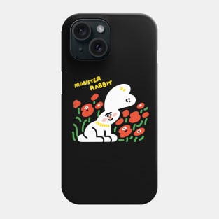 Monster Rabbit and Smile Flowers Phone Case