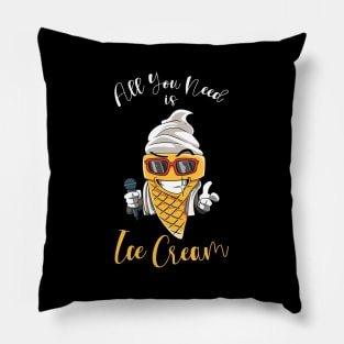 Ice Cream Cool Summer Vacation Glasses Pillow