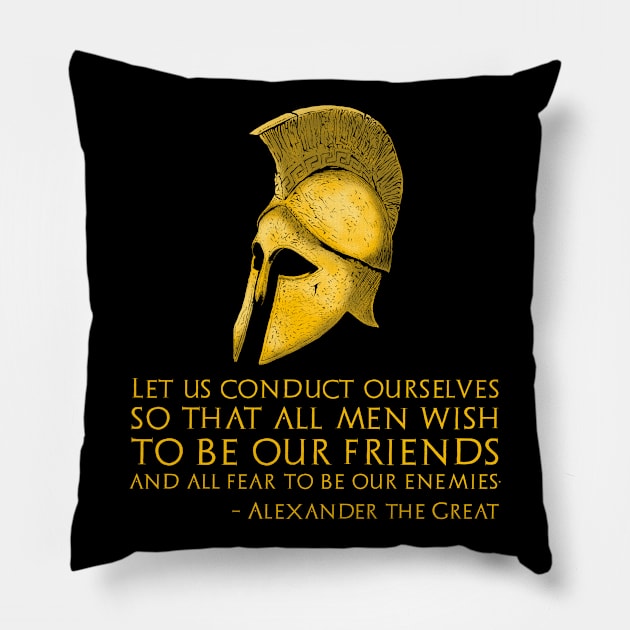 Motivational Alexander The Great Quote - Military History Pillow by Styr Designs