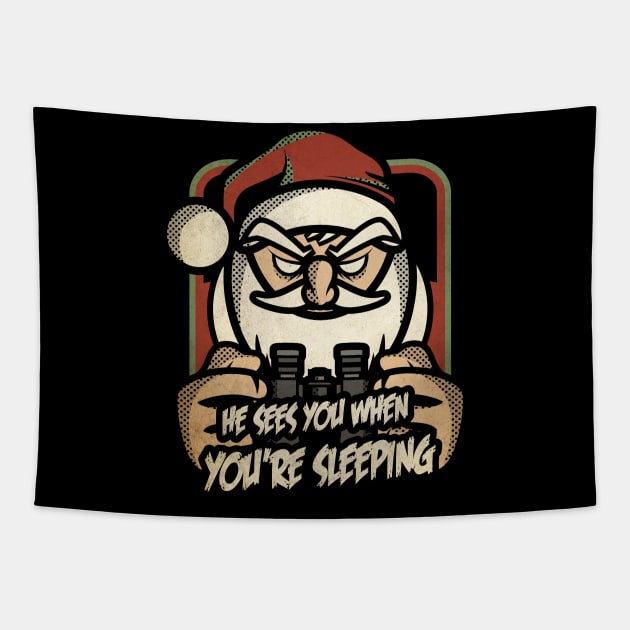 Creepy Santa Tapestry by jrberger