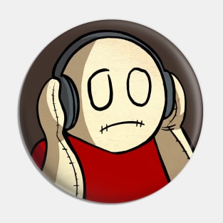 Li'l Depressed Boy -- Headphones Pin