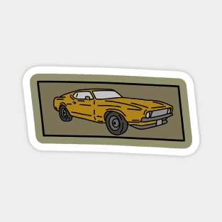 classic muscle car Magnet